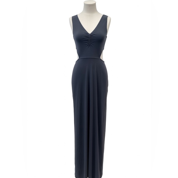 Culte Femme by Hindy Weber-Tantoco Charcoal Gray Sleeveless Maxi with Cutouts - Picture 3 of 7